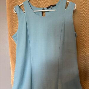 ESSENTIALS LIGHT BLUE LADIES SLEEVELESS TOP
